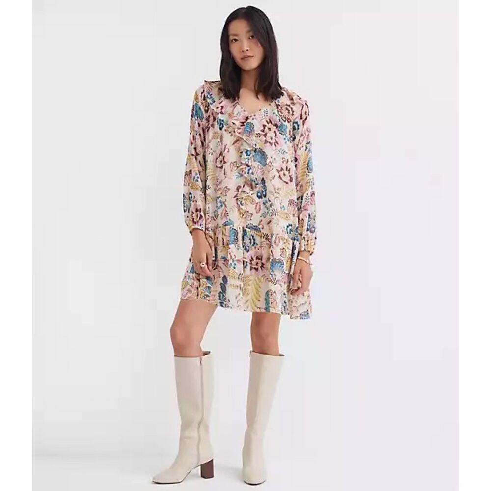 Loft Garden Ruffle Mini Dress